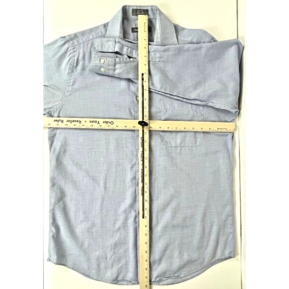 Today's Man Classic Fit Dress Shirt Light Blue Cotton - Men's Size 15.5 32/33 - Picture 4 of 4